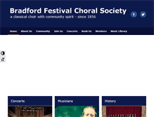 Tablet Screenshot of bradfordfestivalchoralsociety.org.uk